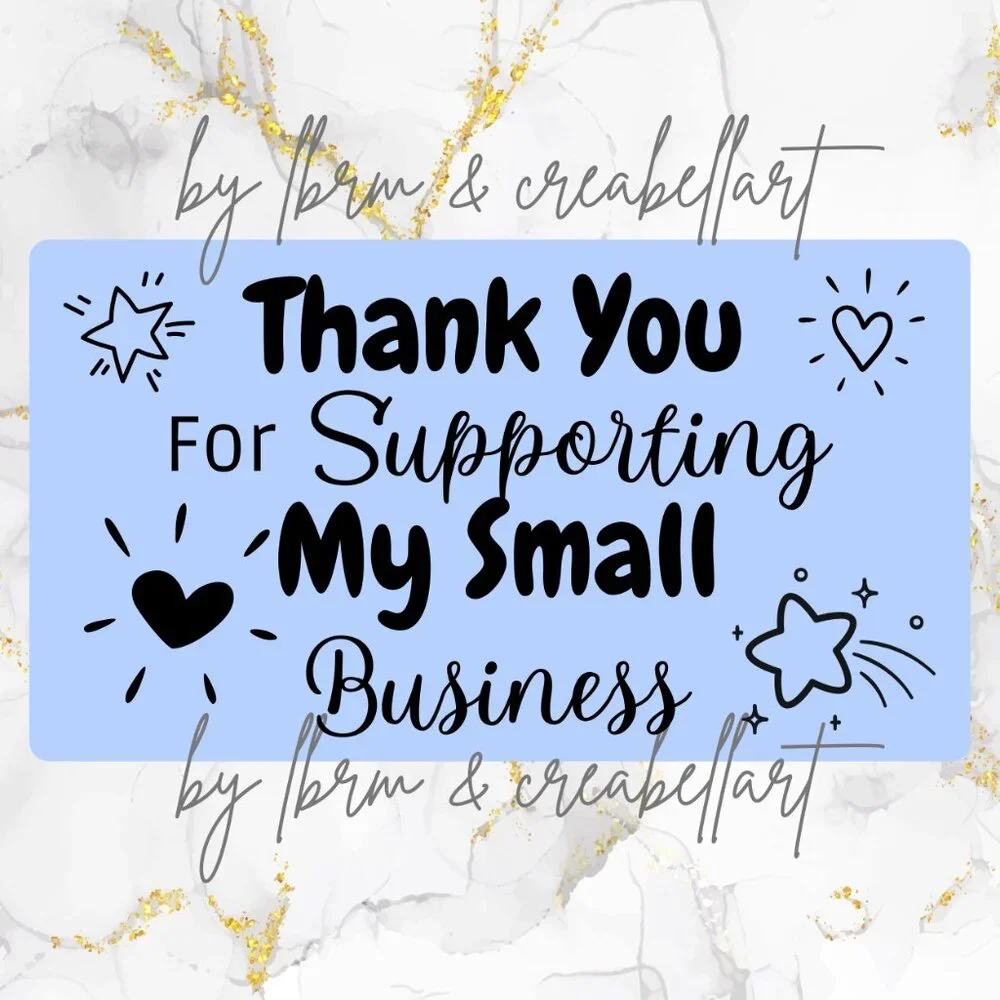 100 thermal Thank you Stickers 2.25